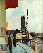 August Macke Cathedral at Freiburg, Switzerland Spain oil painting artist
